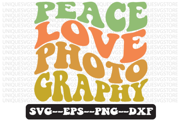 Peace Love Photography Retro Svg Design Review